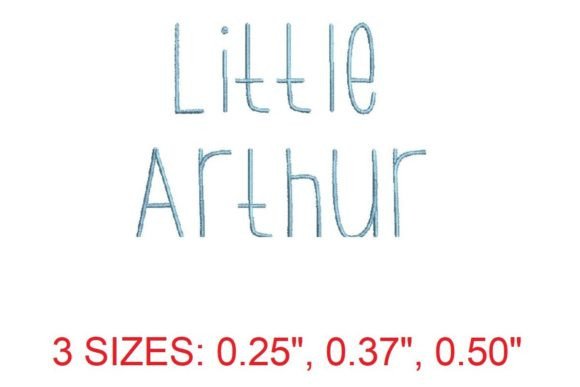 Little Arthur Embroidery Font Review