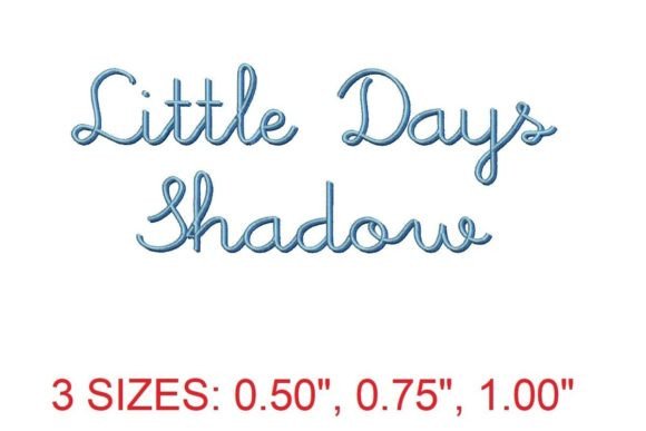 Little Days Shadow Embroidery Font Review