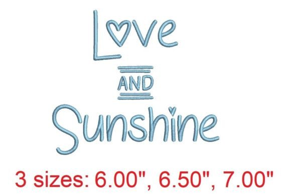 Love and Sunshine Embroidery Font
