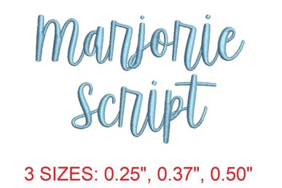 Marjorie Script Embroidery Font Review