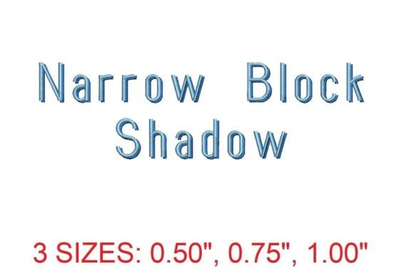 Narrow Block Shadow Embroidery Font Review