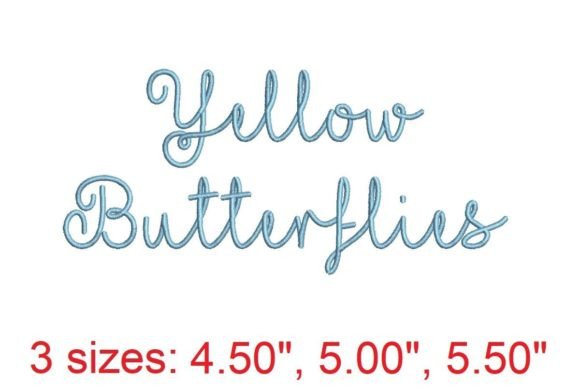 Yellow Butterflies Embroidery Design